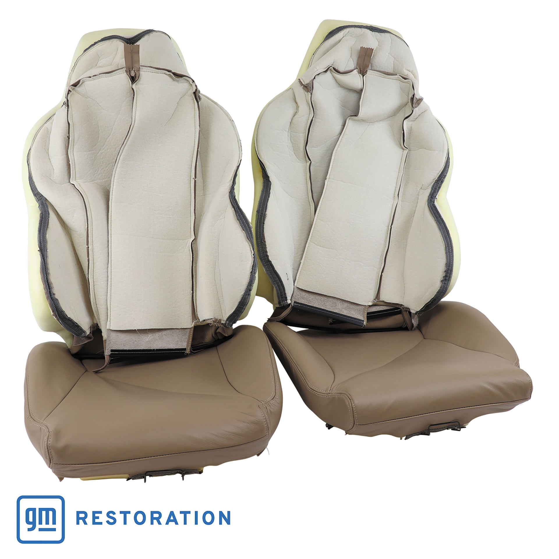 1994-1996 Corvette Reproduction 100% Leather Sport Seat Covers W/Foam - Beige-462682-Corvette-Store-Online