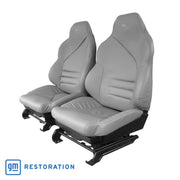 1994-1996 Corvette Reproduction 100% Leather Sport Seat Covers W/Foam - Gray-462684-Corvette-Store-Online