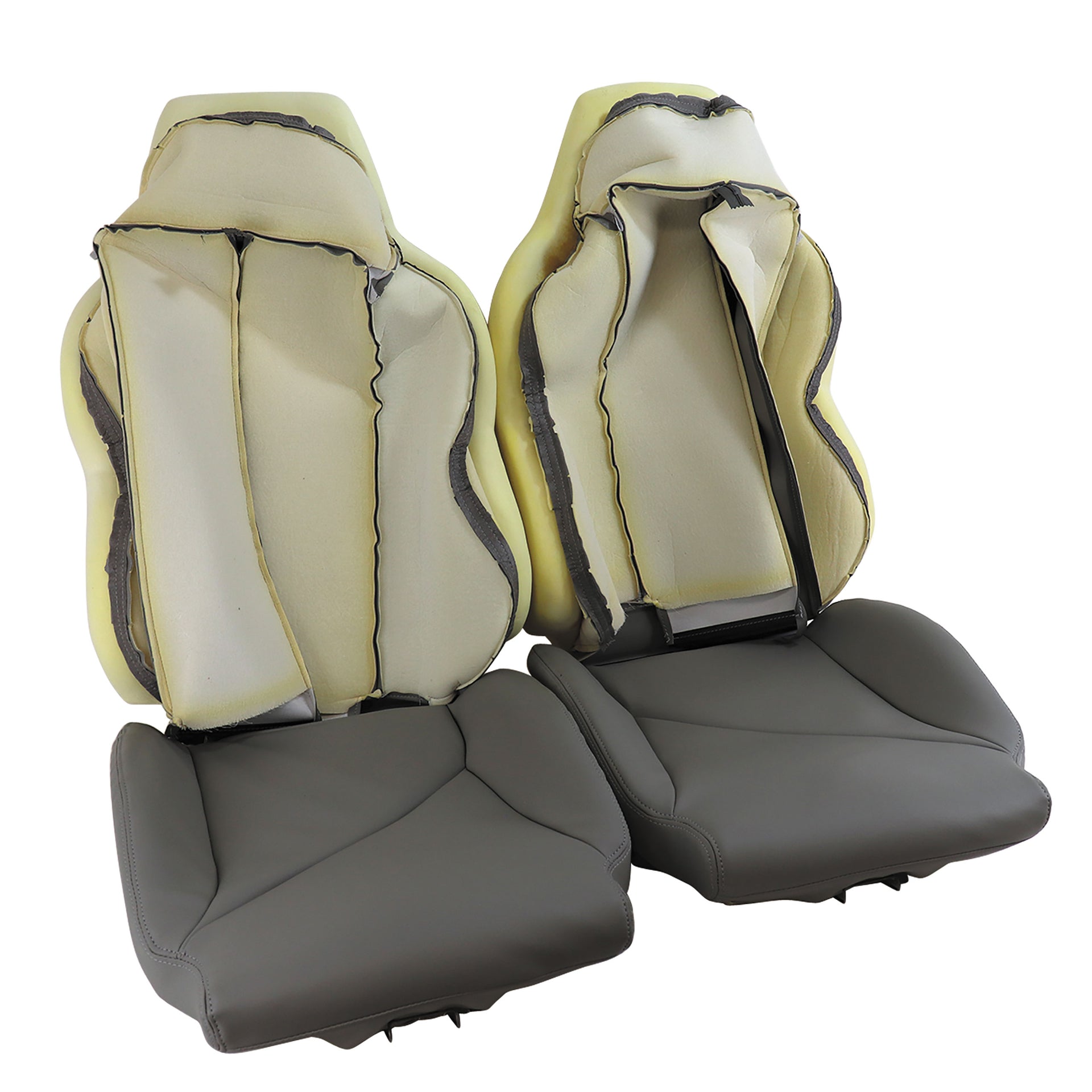1994-1996 Corvette "Leather-Like" Vinyl Seat Covers Gray Sport W/Foam-462784-Corvette-Store-Online