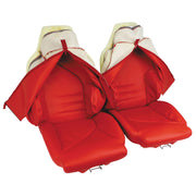 1994-1996 Corvette "Leather-Like" Vinyl Seat Covers Red Sport W/Foam-462785-Corvette-Store-Online