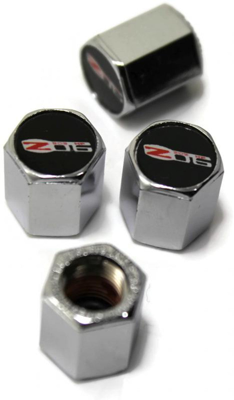 2006-2013 Corvette Valve Stem Cap Kit Chrome W/Z06 505hp-46549-Corvette-Store-Online