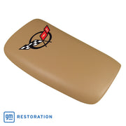 1998-2004 Corvette Embroidered Console Lid Oak W/Black Logo-46804-Corvette-Store-Online