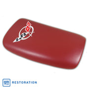 1997-1999 Corvette Embroidered Console Lid Red W/Silver Logo-46806-Corvette-Store-Online