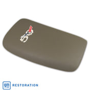 2003-2003 Corvette Embroidered Console Lid Dark Parchment W/50th Anniversary Logo-46808-Corvette-Store-Online