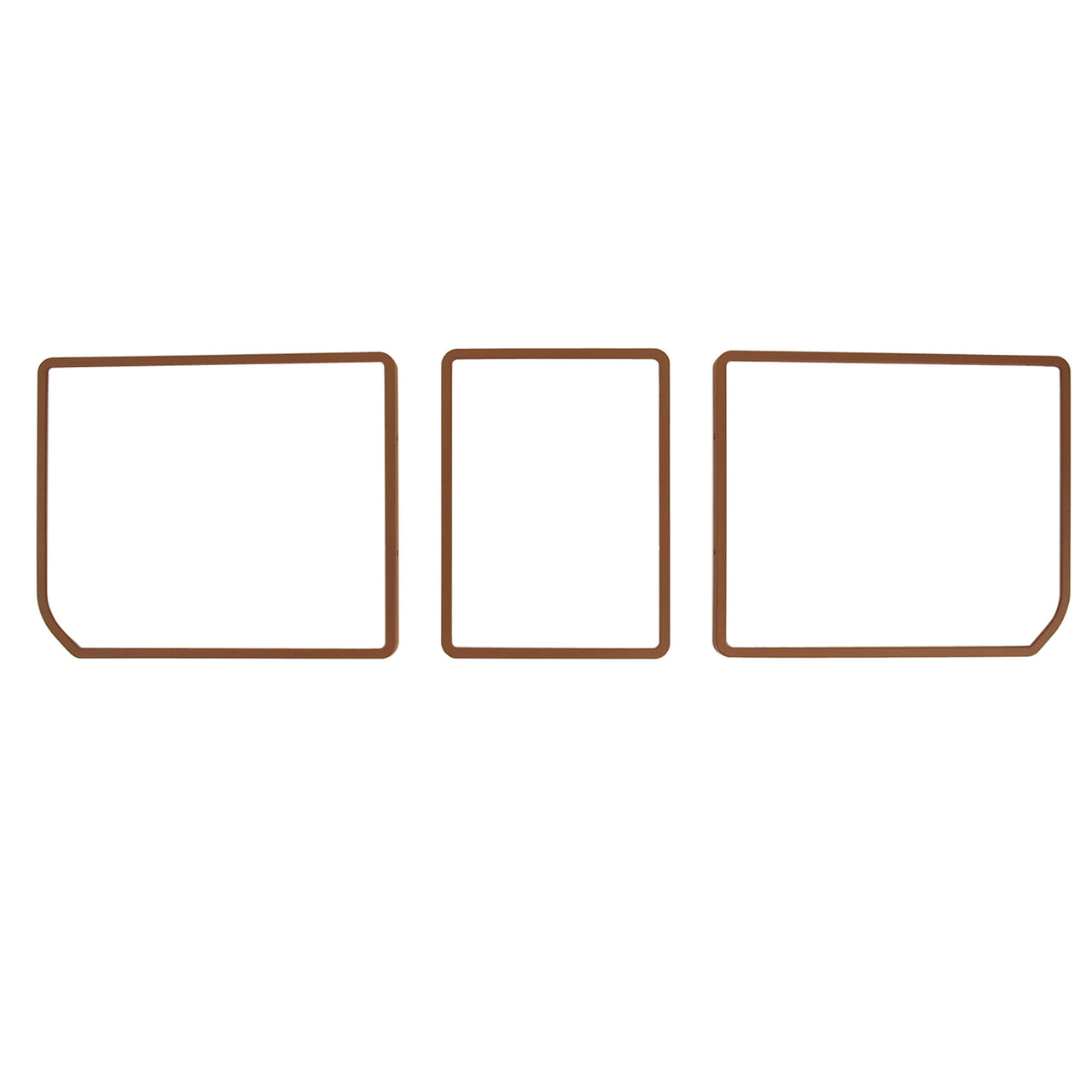 1973-1973 Corvette Rear Compartment Unit Door Frames Dark Saddle 3 Piece-468123-Corvette-Store-Online