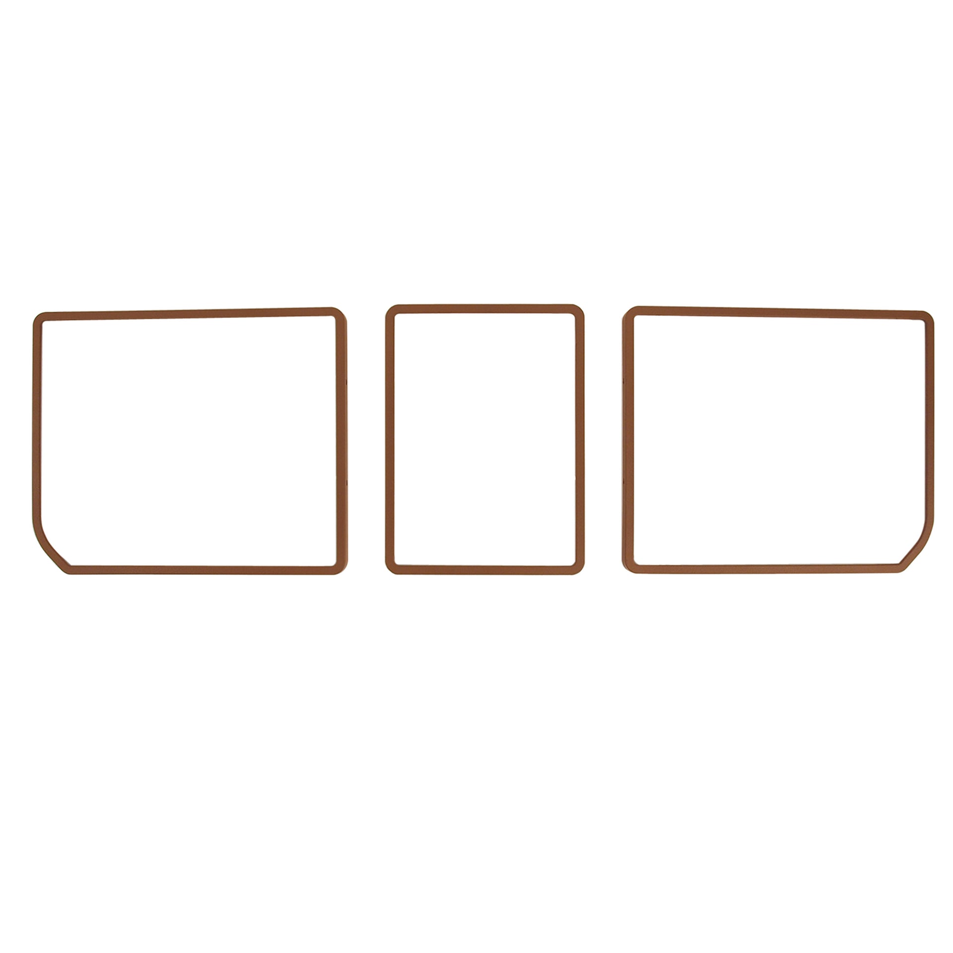 1973-1973 Corvette Rear Compartment Unit Door Frames Dark Saddle 3 Piece-468123-Corvette-Store-Online