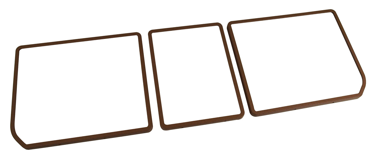 1970-1972 Corvette Rear Compartment Unit Door Frames Dark Saddle 3 Piece-468153-Corvette-Store-Online