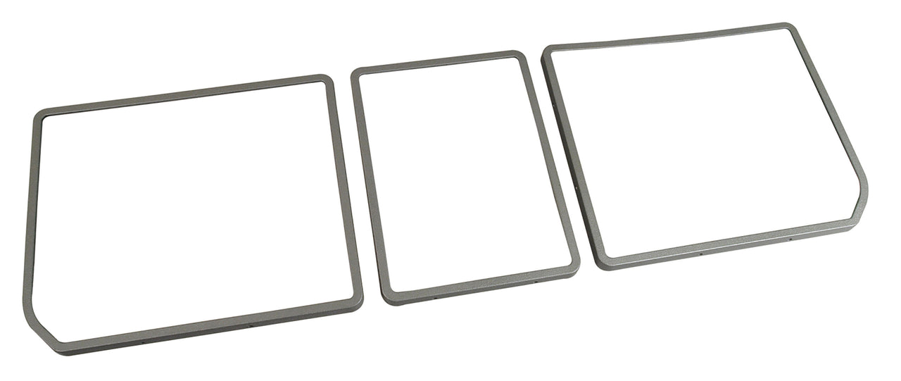 1974-1975 Corvette Rear Compartment Unit Door Frames Silver 3 Piece-468161-Corvette-Store-Online