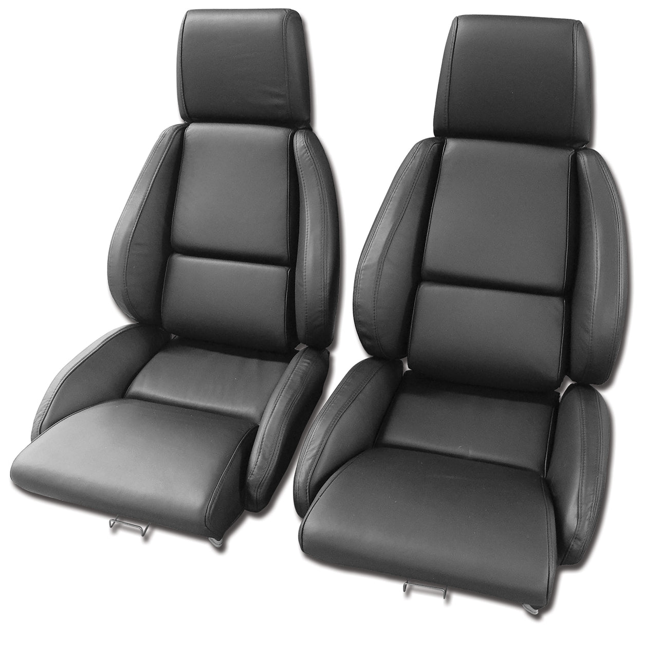 1984-1988 Corvette OE Style 100% Leather Standard Seat Covers W/O Perforated Inserts - Black-468420-Corvette-Store-Online