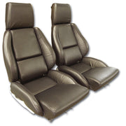 1984-1987 Corvette OE Style 100% Leather Standard Seat Covers W/O Perforated Inserts - Bronze-468471-Corvette-Store-Online
