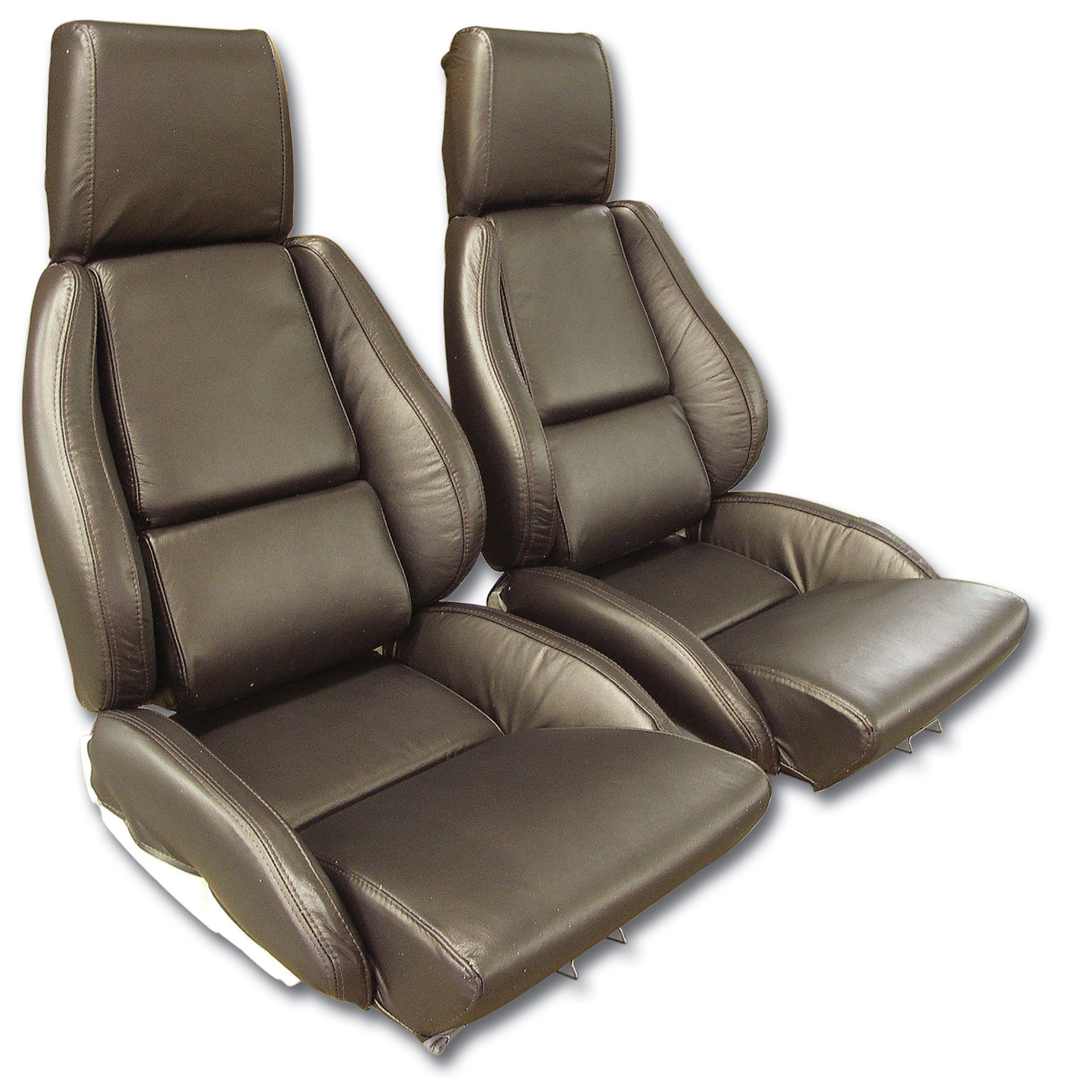 1984-1987 Corvette OE Style 100% Leather Standard Seat Covers W/O Perforated Inserts - Bronze-468471-Corvette-Store-Online