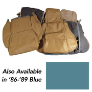 1986-1988 Corvette OE Style 100% Leather Standard Seat Covers W/O Perforated Inserts - Blue-468474-Corvette-Store-Online