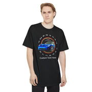c6-corvette-personalized-circle-logo-with-car-unisex-tall-beefy-t®-cotton-t-shirt