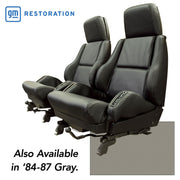1984-1987 Corvette OE Style 100% Leather Sport Seat Covers W/O Perforated Inserts - Gray-468669-Corvette-Store-Online