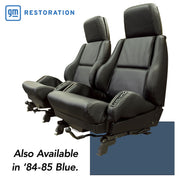 1984-1985 Corvette OE Style 100% Leather Sport Seat Covers W/O Perforated Inserts - Blue-468670-Corvette-Store-Online