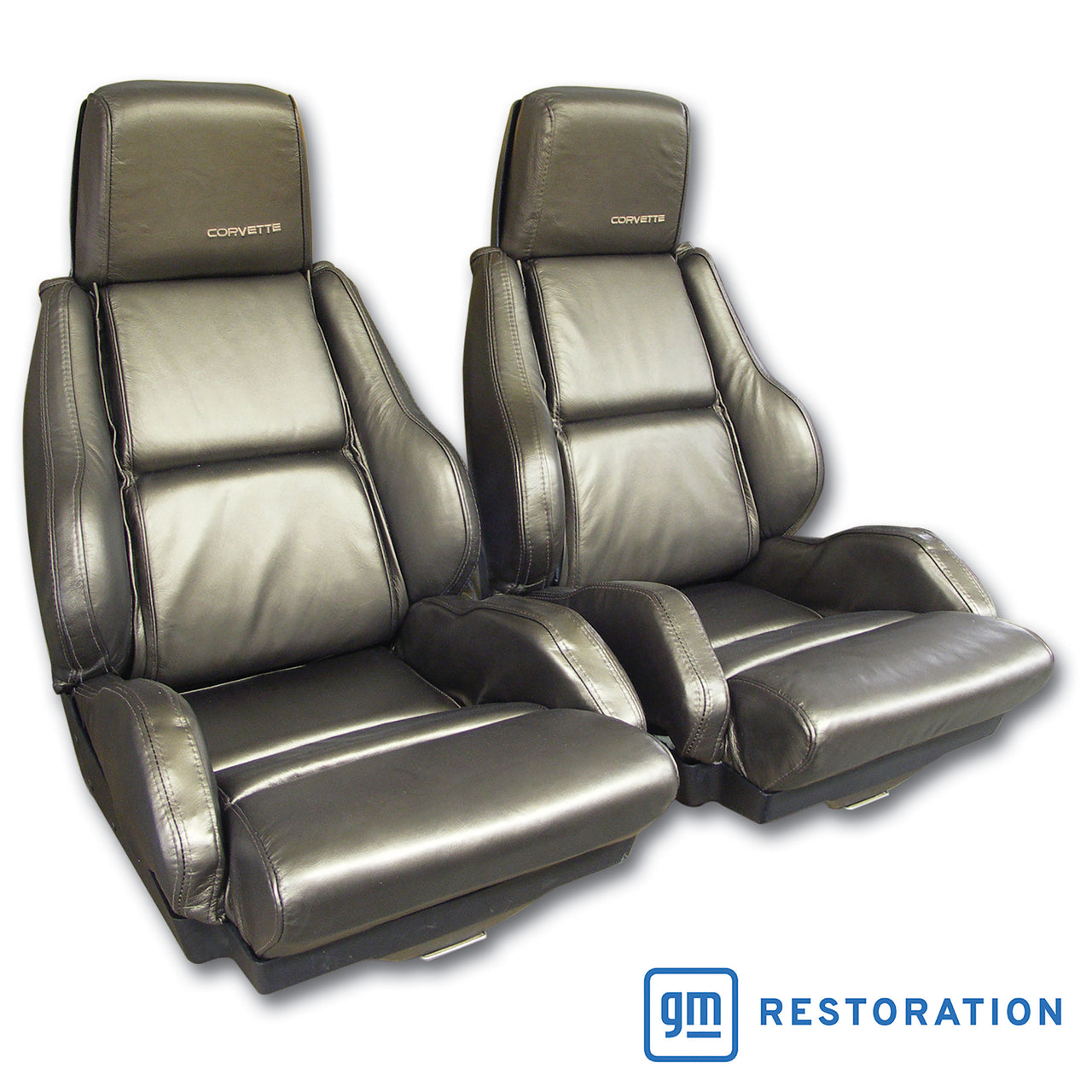 1984-1987 Corvette OE Style 100% Leather Sport Seat Covers W/O Perforated Inserts - Bronze-468671-Corvette-Store-Online