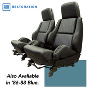 1986-1988 Corvette OE Style 100% Leather Sport Seat Covers W/O Perforated Inserts - Blue-468674-Corvette-Store-Online