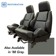 1988-1988 Corvette OE Style 100% Leather Sport Seat Covers W/O Perforated Inserts - Gray-468679-Corvette-Store-Online
