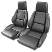 1984-1987 Corvette OE Style "Leather-Like" Standard Seat Covers W/O Perforated Inserts - Graphite-468722-Corvette-Store-Online