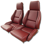 1984-1985 Corvette OE Style "Leather-Like" Standard Seat Covers W/O Perforated Inserts - Red-468727-Corvette-Store-Online