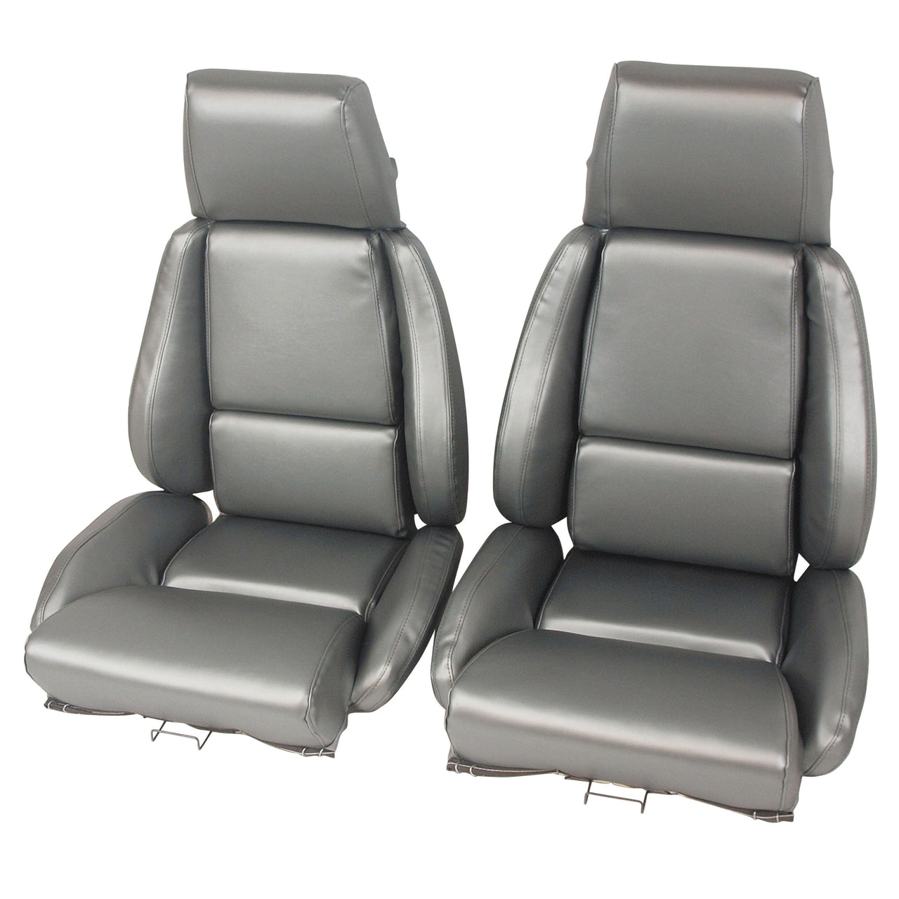 1984-1987 Corvette OE Style "Leather-Like" Standard Seat Covers W/O Perforated Inserts - Gray-468769-Corvette-Store-Online