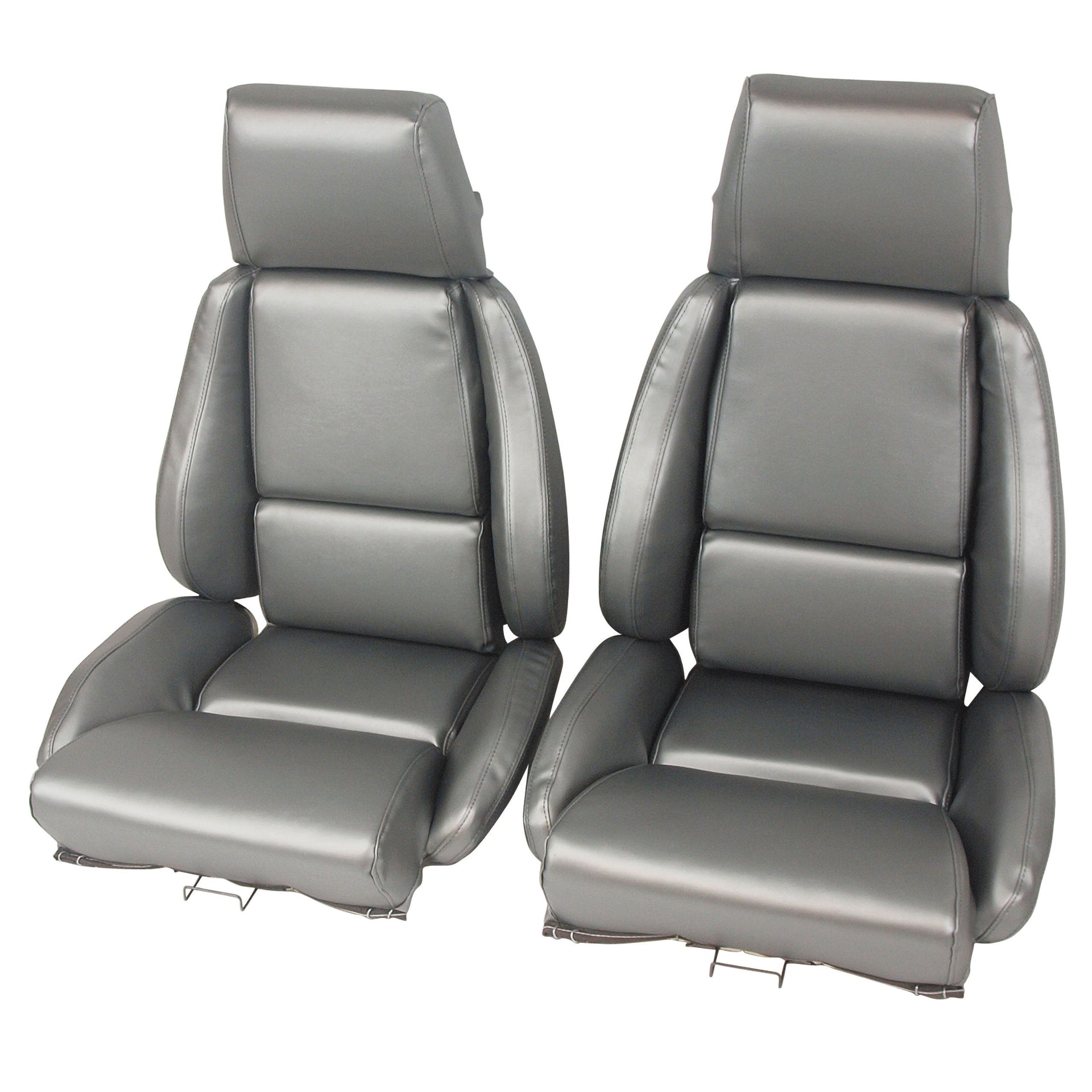 1984-1987 Corvette OE Style "Leather-Like" Standard Seat Covers W/O Perforated Inserts - Gray-468769-Corvette-Store-Online