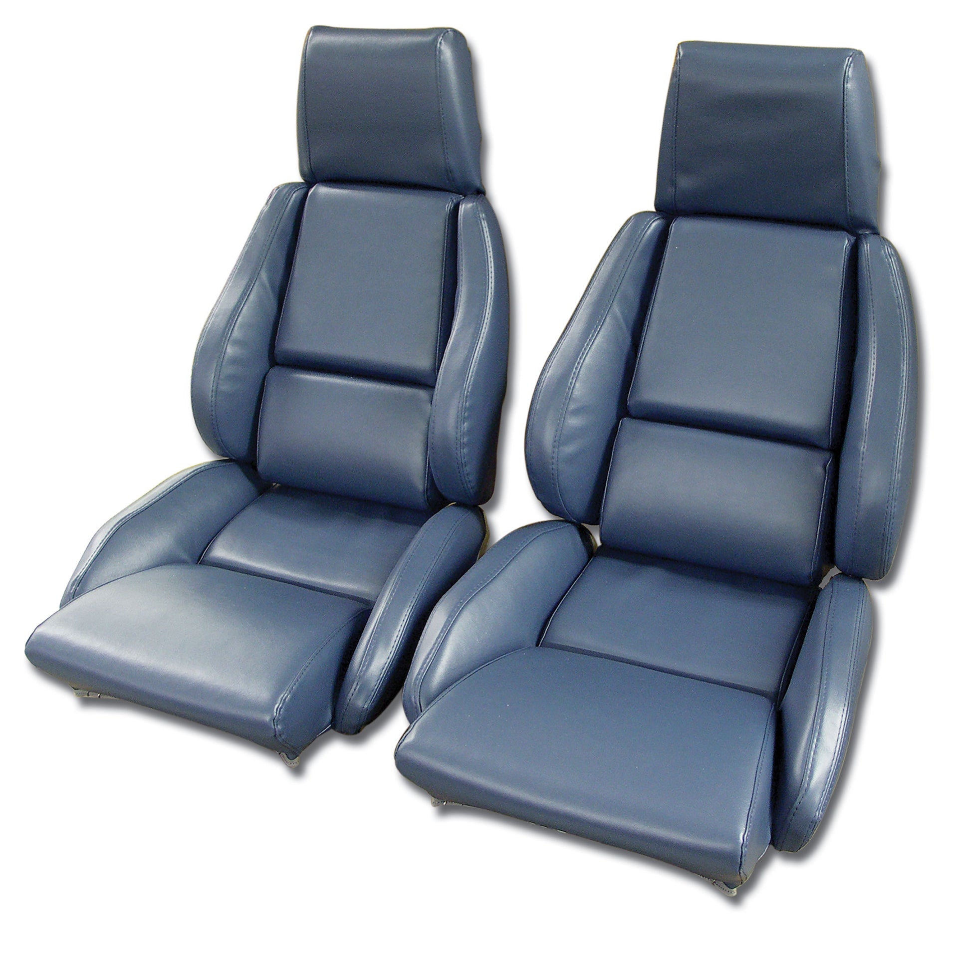 1984-1985 Corvette OE Style "Leather-Like" Standard Seat Covers W/O Perforated Inserts - Blue-468770-Corvette-Store-Online