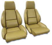 1984-1987 Corvette OE Style "Leather-Like" Standard Seat Covers W/O Perforated Inserts - Saddle-468772-Corvette-Store-Online