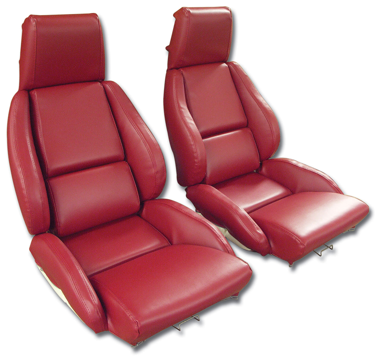 1986-1988 Corvette OE Style "Leather-Like" Standard Seat Covers W/O Perforated Inserts - Red-468775-Corvette-Store-Online