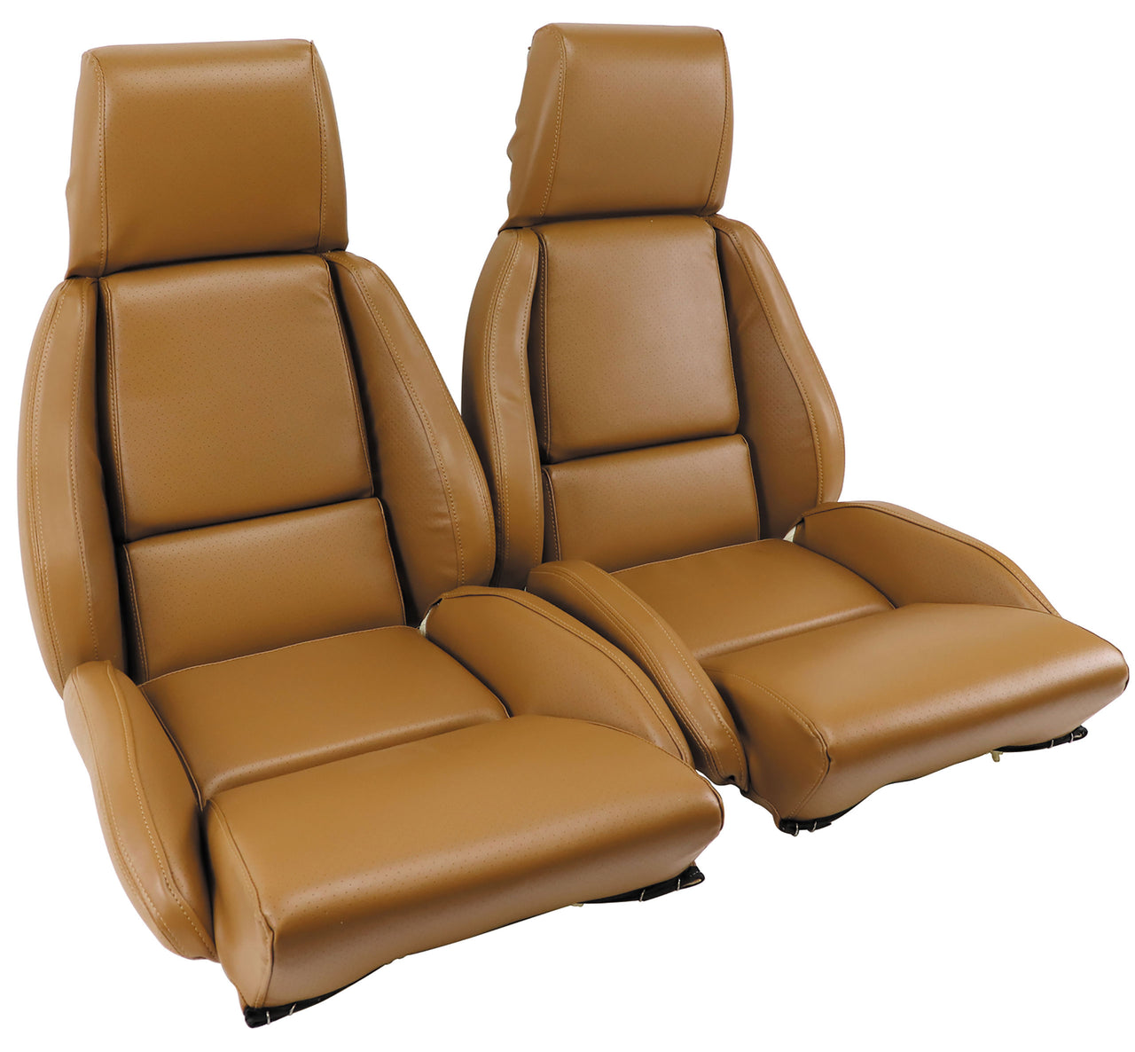 1988-1988 Corvette OE Style "Leather-Like" Standard Seat Covers W/O Perforated Inserts - Saddle-468778-Corvette-Store-Online