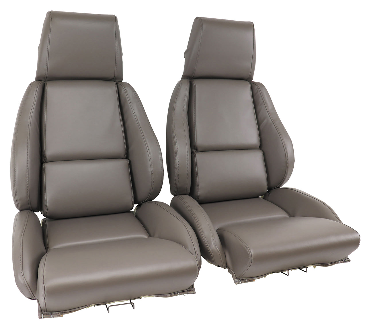 1988-1988 Corvette OE Style "Leather-Like" Standard Seat Covers W/O Perforated Inserts - Gray-468779-Corvette-Store-Online
