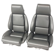 1984-1987 Corvette Mounted "Leather-Like" Vinyl Seat Covers Gray Standard No-Perforations-468869-Corvette-Store-Online