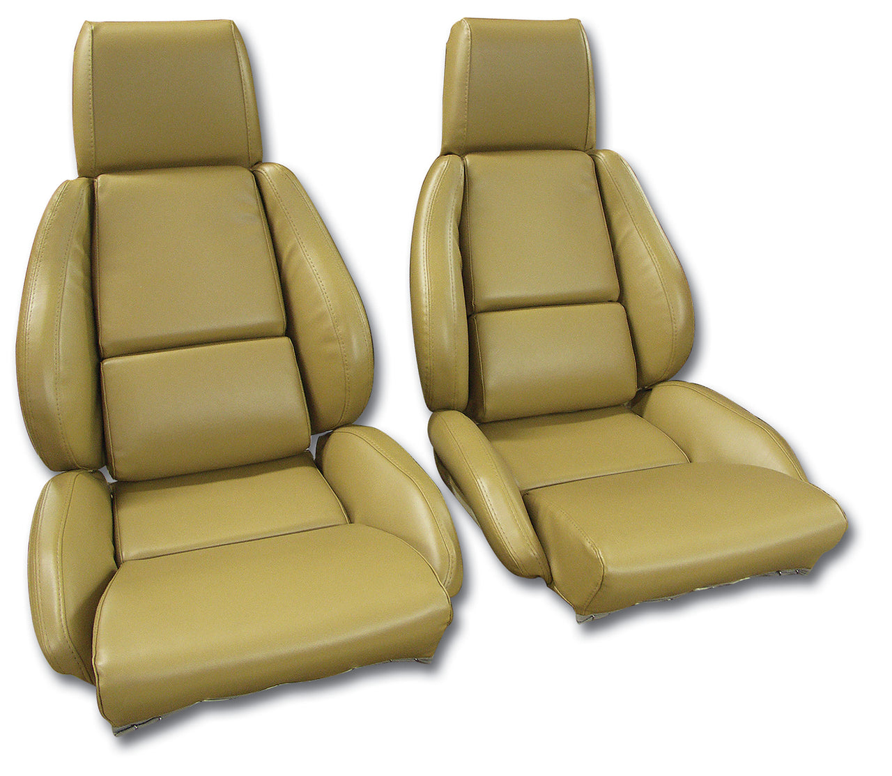 1984-1987 Corvette Mounted "Leather-Like" Vinyl Seat Covers Saddle Standard No-Perforations-468872-Corvette-Store-Online