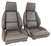 1988-1988 Corvette Mounted "Leather-Like" Vinyl Seat Covers Gray Standard No-Perforations-468879-Corvette-Store-Online