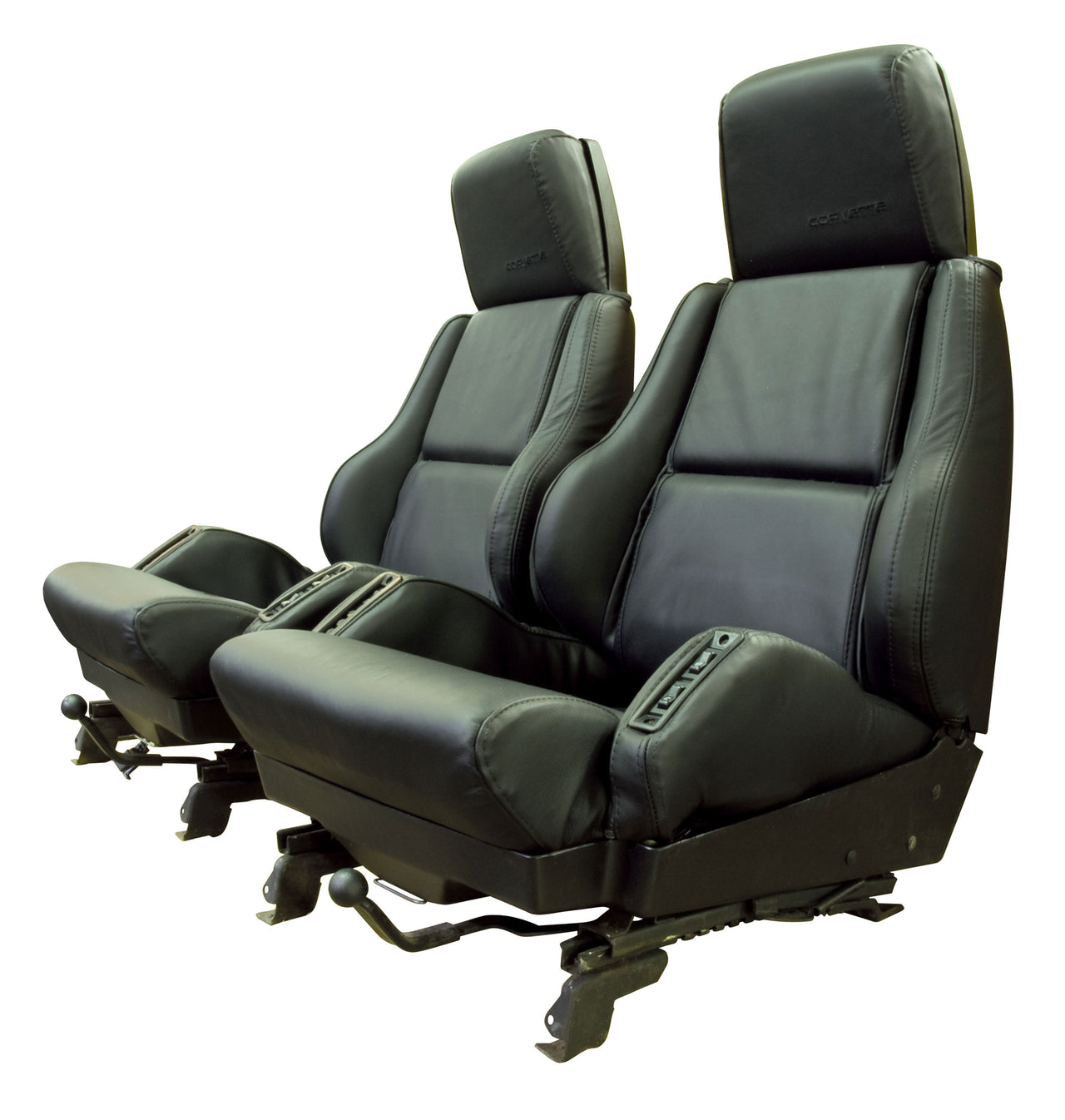 1984-1988 Corvette OE Style "Leather-Like" Sport Seat Covers W/O Perforated Inserts - Black-468920-Corvette-Store-Online