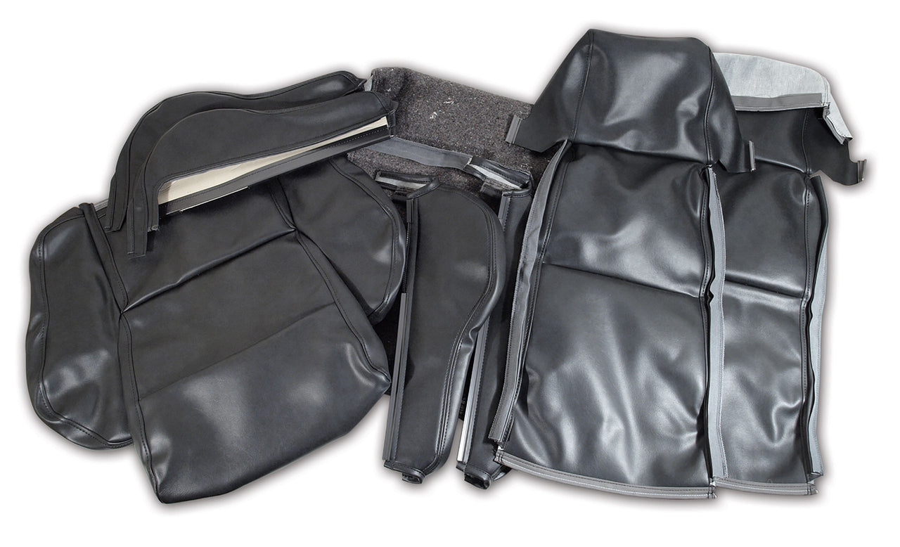 1984-1987 Corvette OE Style "Leather-Like" Sport Seat Covers W/O Perforated Inserts - Graphite-468922-Corvette-Store-Online