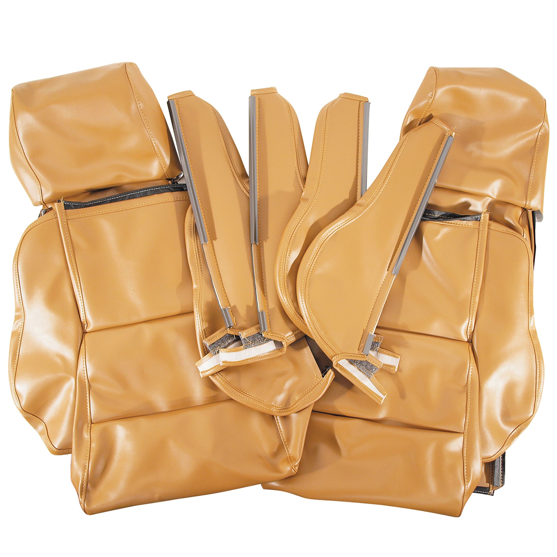 1988-1988 Corvette OE Style "Leather-Like" Sport Seat Covers W/O Perforated Inserts - Saddle-468978-Corvette-Store-Online