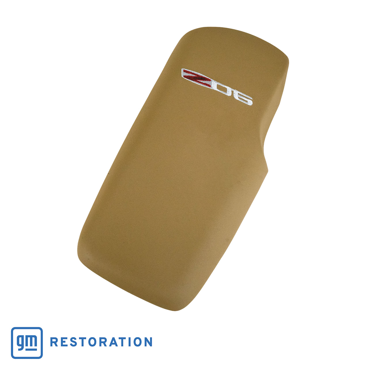 2005-2013 Corvette Embroidered Console Lid In Cashmere W/Z06 Logo-46903-Corvette-Store-Online