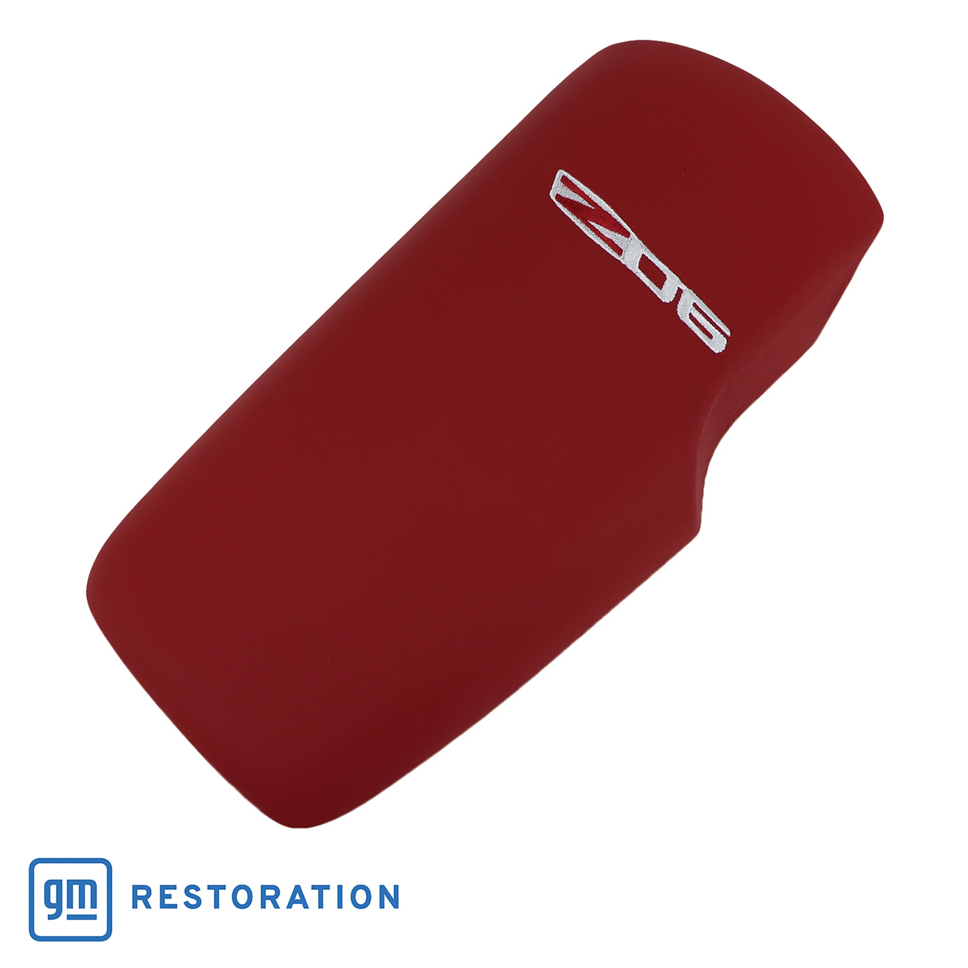 2005-2013 Corvette Embroidered Console Lid In Red W/Z06 Logo-46912-Corvette-Store-Online