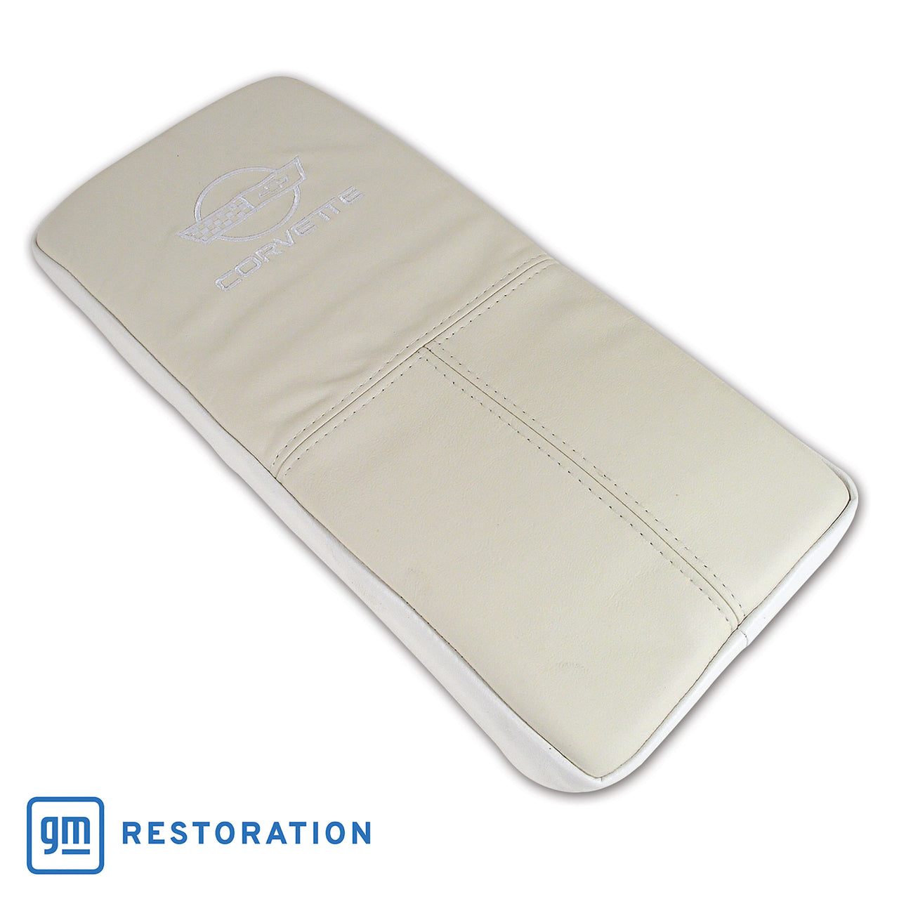 1992-1993 Corvette Console Cushion White W/Logo-469183-Corvette-Store-Online