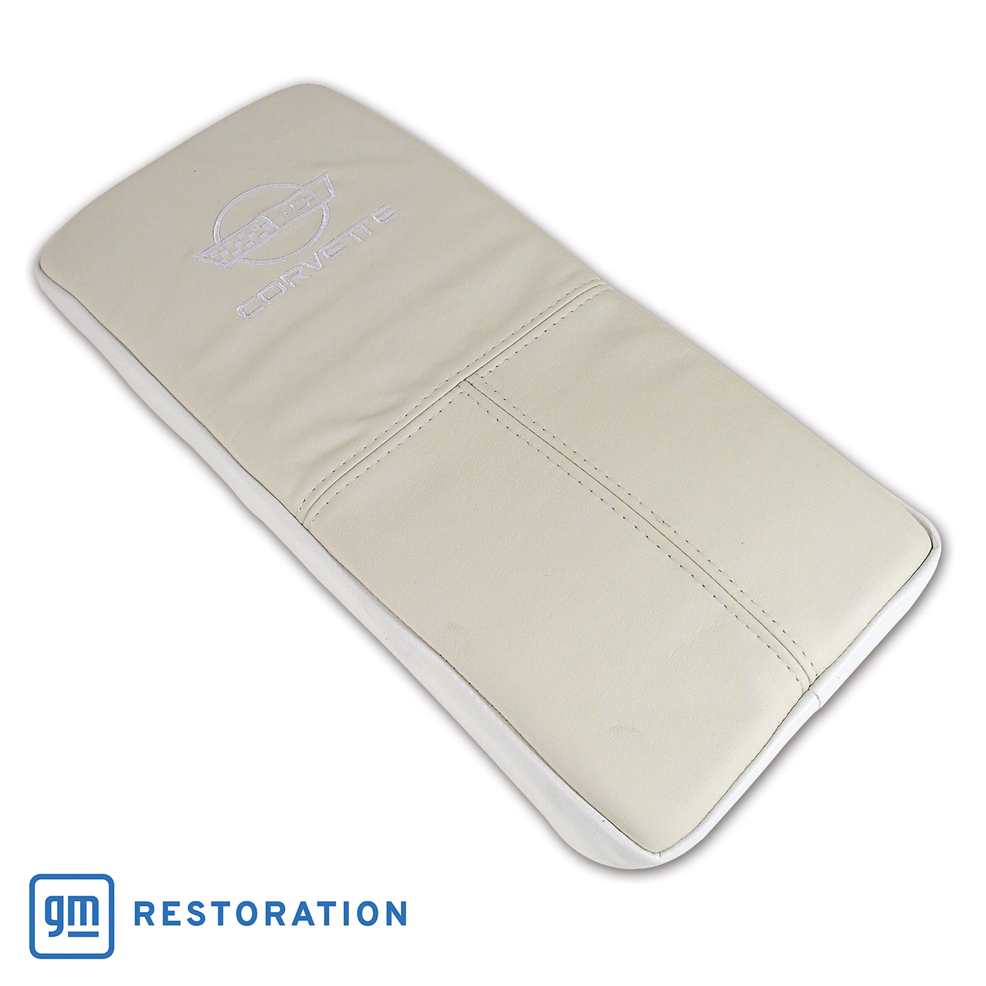 1992-1993 Corvette Console Cushion White W/Logo-469183-Corvette-Store-Online