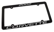 2002-2002 Corvette License Plate Frame Corvette Black - CA-471002-Corvette-Store-Online