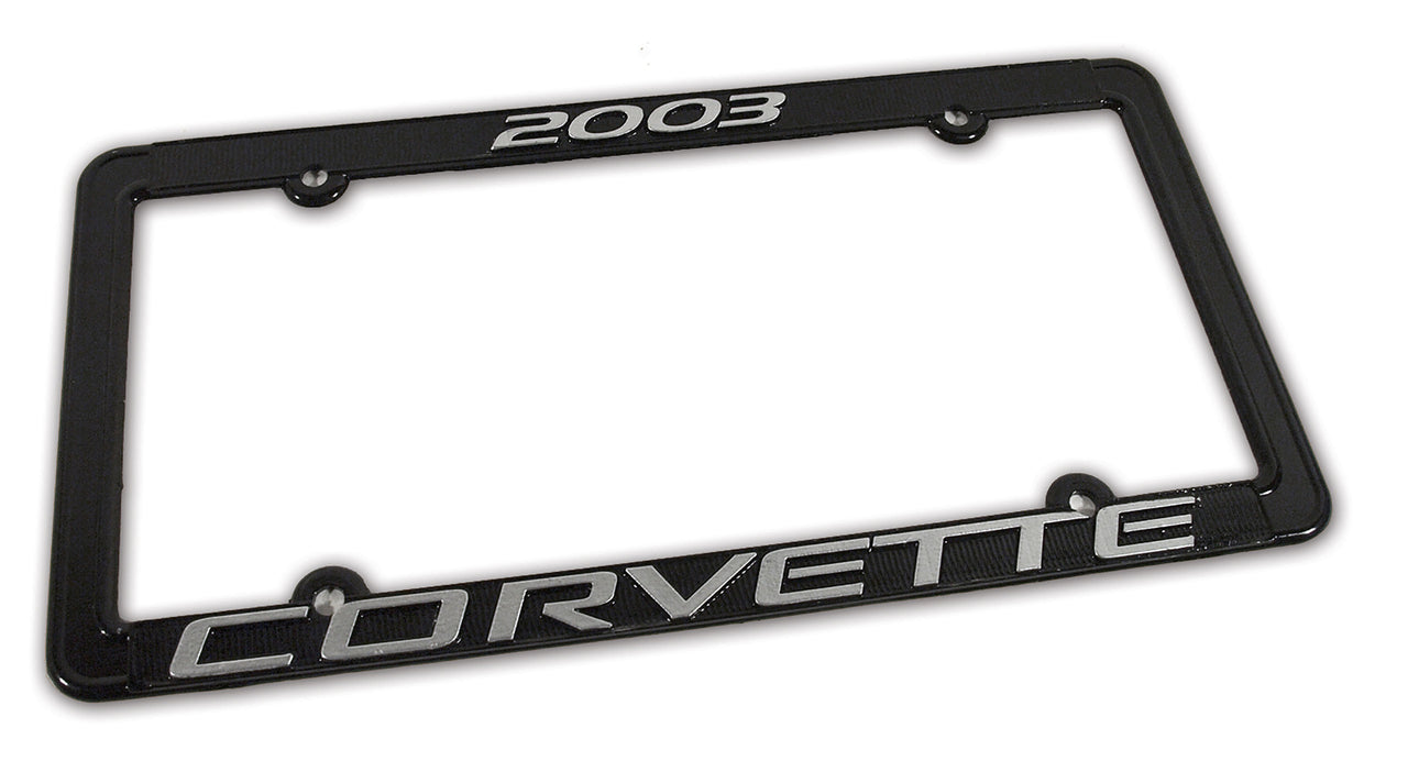 2003-2003 Corvette License Plate Frame Corvette Black - CA-471003-Corvette-Store-Online