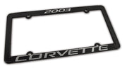 2003-2003 Corvette License Plate Frame Corvette Black - CA-471003-Corvette-Store-Online