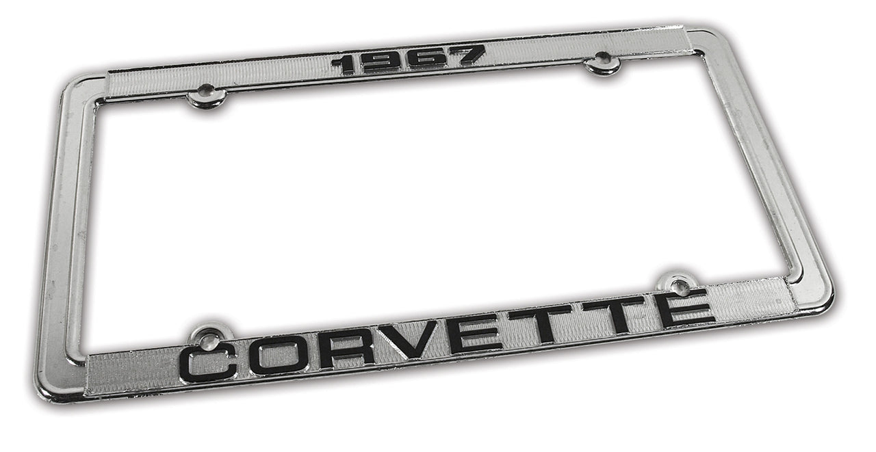 1967-1967 Corvette License Plate Frame Corvette Chrome - CA-471067-Corvette-Store-Online