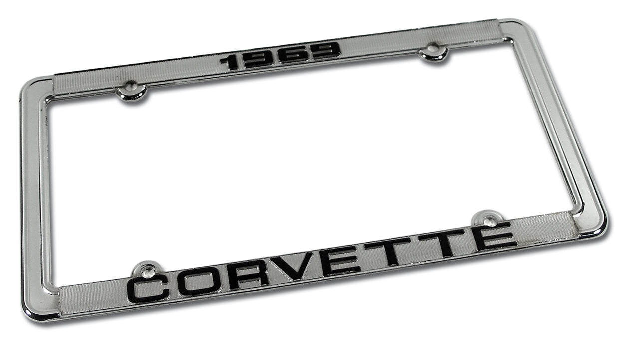 1969-1969 Corvette License Plate Frame Corvette Chrome - CA-471069-Corvette-Store-Online