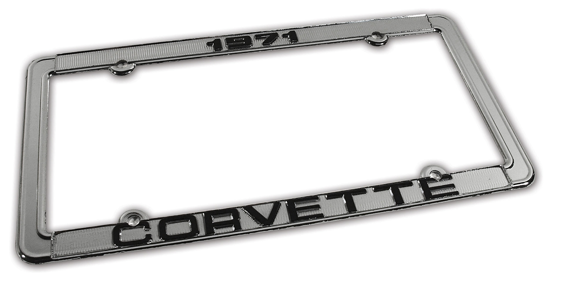 1971-1971 Corvette License Plate Frame Corvette Chrome - CA-471071-Corvette-Store-Online