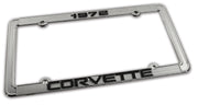 1972-1972 Corvette License Plate Frame Corvette Chrome - CA-471072-Corvette-Store-Online