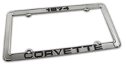 1974-1974 Corvette License Plate Frame Corvette Chrome - CA-471074-Corvette-Store-Online