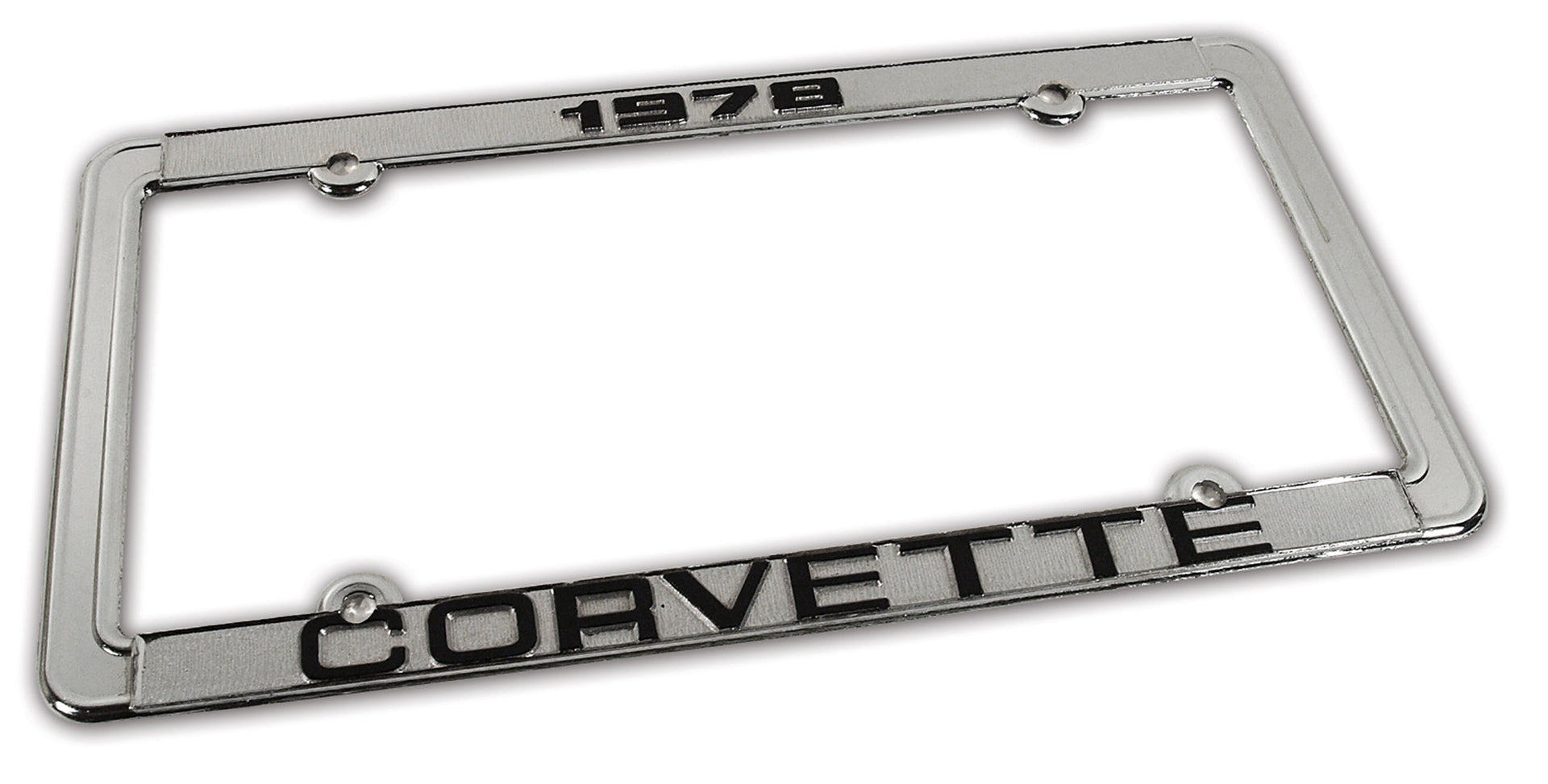 1978-1978 Corvette License Plate Frame Corvette Chrome - CA-471078-Corvette-Store-Online